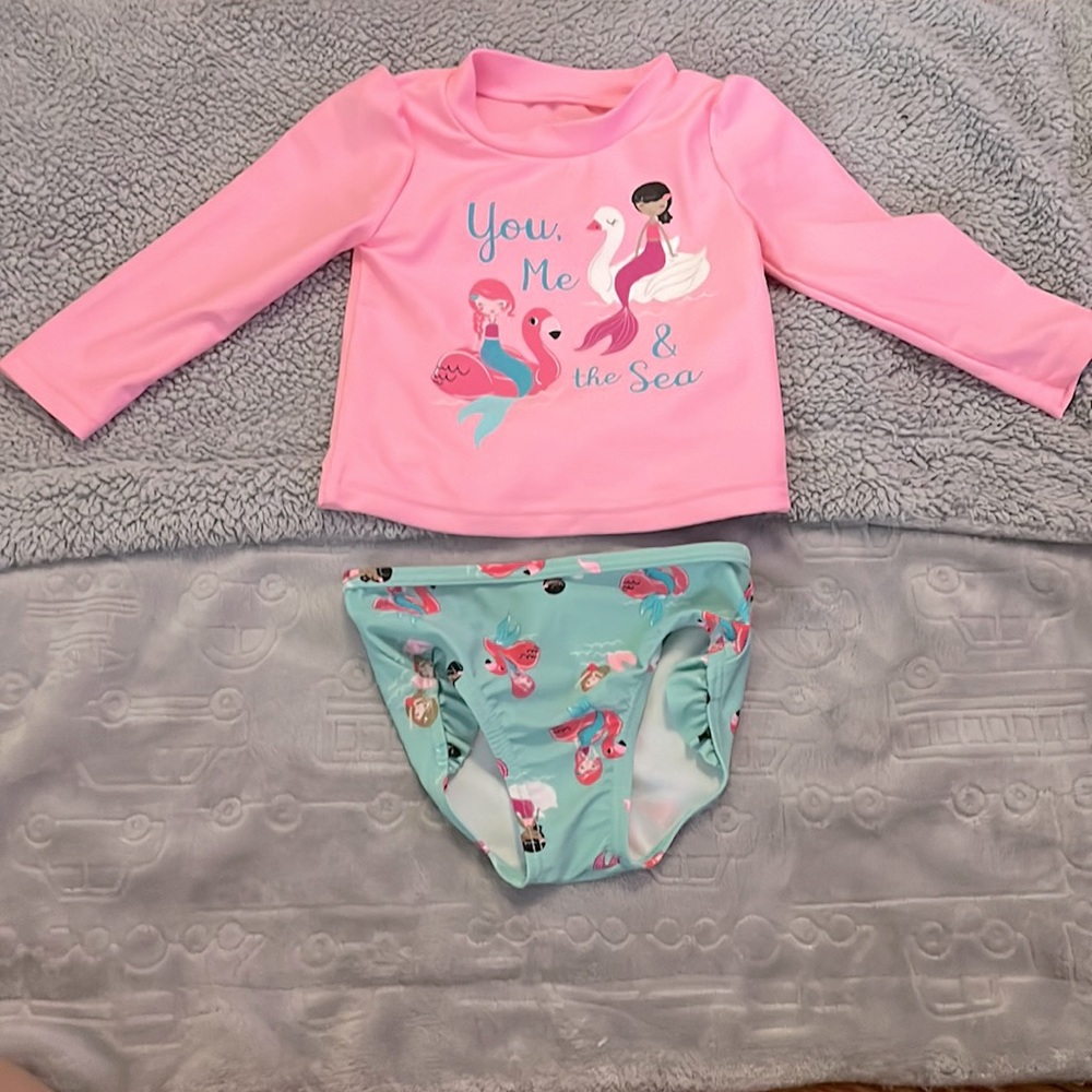 Baby Bathing Suit Mermaid long Sleeve